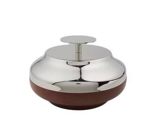 Elegant Aluminum Double Wall <b>Cooking</b> <b>Pot</b> with Lid High-Quality Steel Casserole Chafing Dish in Yellow Leaf Design - Product Image 4