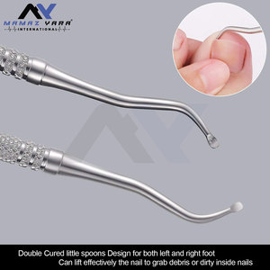 Lime et élévateur d'ongles incarnés avec mallette de rangement-Outil d'ongle incarné en acier inoxydable 100%, professionnel double face 2PCS - Product Image 2