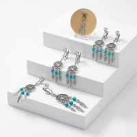 Faux piercing de nombril suspendu attrape-rêves, bijou de corps tendance pour femmes et hommes