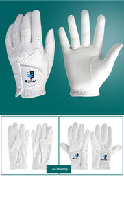 Breathable Leather Material Golf Gloves100% Genuine Leather Soft Sheepskin Anti <b>slip</b> Particle Comfortable <b>Men's</b> Golf Gloves - Product Image 3