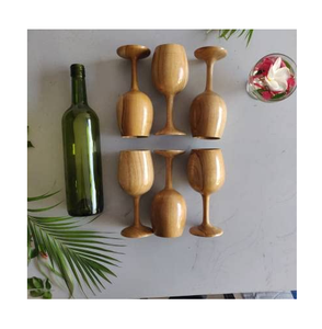 Copa de vino de madera de diseño clásico personalizado, copa de madera de alta calidad para beber para fiesta, precio al por mayor - Product Image 2
