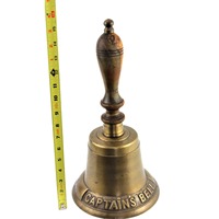 Cloche suspendue traditionnelle en laiton plaqué or sculpté, style nautique, élégante, ornement d'intérieur pour la maison, le temple, le salon, spirituel