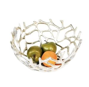 Juego de dos tazones para servir chips y DIP, cuenco decorativo de diseño elegante de Metal de calidad elegante, uso para vajilla - Product Image 4