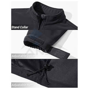 Veste d'équipe de moto à coque souple personnalisée hautement imperméable à l'eau équipement de protection à col montant avec tissu Softshell durable - Product Image 6