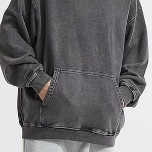 เสื้อฮู้ดดี้ผู้ชายคอกลมผ้าฝ้าย 100% รุ่นใหม่ล่าสุด มีกระเป๋า  รับสกรีนโลโก้และปรับแต่งได้ทุกอย่าง - Product Image 5