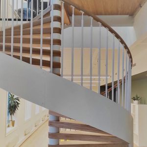 Kits d'escaliers préfabriqués de conception haut de gamme et moderne avec une dimension de poutre et une garde-corps latérale fluide pour un <span class=keywords><strong>escalier</strong></span> <span class=keywords><strong>en</strong></span> colimaçon - Product Image 2