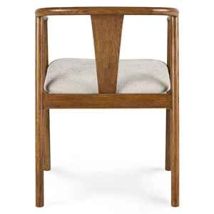 Chaise de salle à manger moderne en bois massif avec design incurvé et assise rembourrée imperméable pour appartement, fabricant OEM/ODM sur mesure - Product Image 5