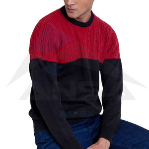 Vente en gros 2024 Meilleure vente Nouveau design Pull tricoté pour hommes à séchage rapide Couleur unie Respirant pour l'hiver - Product Image 3