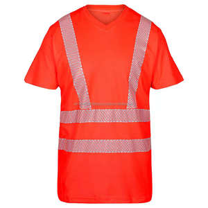 Camiseta de Seguridad Reflectante de Alta Visibilidad Personalizada, Mangas Cortas, para Hombre, Construcción, Camisetas de Seguridad de Trabajo de Alta Visibilidad - Product Image 3