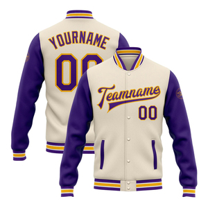 Chaqueta de béisbol Varsity personalizada para hombre, cazadora informal con letras, cosida personalizada, nombre, número, talla grande, oveja, punto de verano - Product Image 1