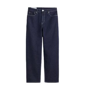 Jeans en denim décontractés pour hommes, coupe droite, style streetwear, 100 % coton, séchage rapide, respirants, taille mi-haute, style hiver, directement de l'usine - Product Image 1