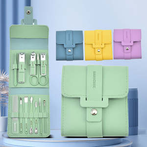 Vente en gros d'ensembles professionnels de nail art personnalisés boîte de ciseaux en cuir PU kit de gel multi-usages pour la manucure et la pédicure en acier inoxydable - Product Image 2