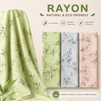 Tissu en rayonne à imprimé numérique floral bohème personnalisé, 100 % viscose, tissé, pour robe d'été et jupe