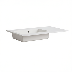 90 cm Matt <b>Basins</b> with Left <b>Basin</b> Built-in Sink Without Tap Hole - Product Image 3