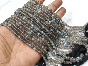 Piedra Preciosa de Labradorita Natural de Alta Calidad, Cuentas Lisas de 5 mm, Se Venden por Hilo de 8 Pulgadas de Largo para la Fabricación de Joyas EMINENT JEWEL - Product Image 3
