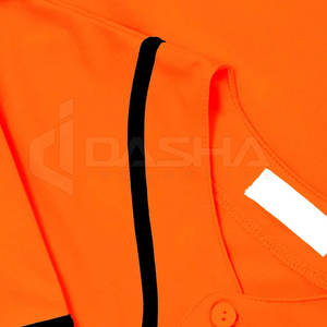 Uniformes d'équipe courts conçus sur mesure Maillot de baseball à boutons complets et col en V en maille pour hommes Vêtements de softball pour enfants - Product Image 6