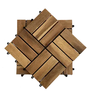 AGBEST-लकड़ी/डब्ल्यूपीसी फर्श DIY इंटरलॉकिंग IPE डेक टाइल डेक बोर्डों लकड़ी के फर्श टाइल्स
