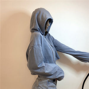 Sweat à capuche demi-fermeture éclair de haute qualité pour femmes Design à la mode en relief 3D Logo personnalisé et couleur Taille XS - Product Image 2