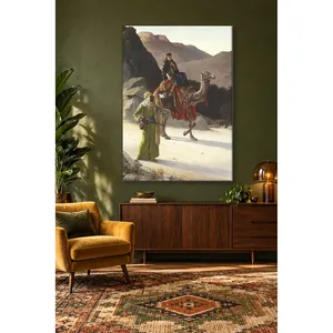 Fida Rudolph Ernst Voyage en chameau à travers un col désertique Impression sur toile - Product Image 1