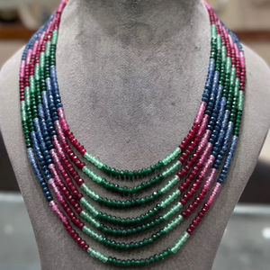 Nueva joyería india, cuentas de cristal, vidrio de alta calidad, cuentas multicolores a granel, collar de producto a granel hecho a mano mala - Product Image 1