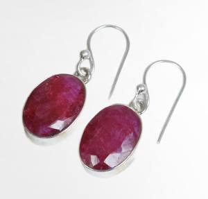 Best Quality Solid 925 Sterling Silver <b>Ruby</b> Gemstone Dangle Earrings Designer Earring Gold Plated Jewelry - Product Image 5