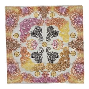 Écharpe en tissu de coton et polyester personnalisée en gros, impression numérique sur écran carré, conception OEM, logo personnalisé, bandana - Product Image 2