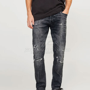 Pantalones Vaqueros Modernos y Elegantes para Hombre, Corte Ajustado, Tela Elástica, Estilo Entallado, Movimiento Cómodo, Ideal para Ropa Casual de Calle - Product Image 3