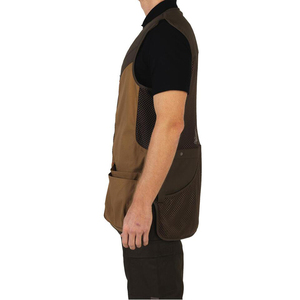 Chaleco de tiro para hombre al por mayor con paneles de malla bolsillos de concha de caza chaleco transpirable para deportes al aire libre logotipo personalizado OEM - Product Image 3