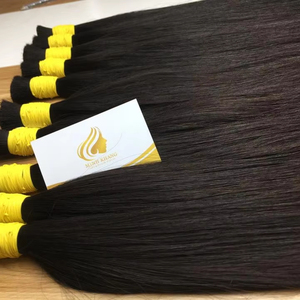 Minh Khang vendedor de cabello Vietnam 150kg negro Natural 100% materia prima humana estilo ondulado extensiones a granel bebé almacén lista de precios - Product Image 1