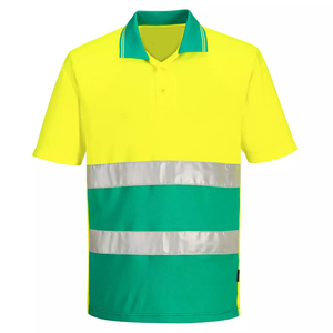Hi Vis Waterproof Workwear Construction Polo T Shirt Two-Tone <b>Reflective</b> <b>Safety</b> <b>Clothing</b> Wholesale Polo Shirts - Product Image 1