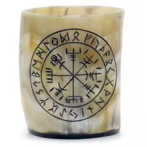 Tasse à corne artisanale de qualité supérieure inspirée des Vikings par Crescent Crafts - Product Image 2