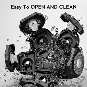 Têtes de rasage de rechange pour rasoirs électriques, noires, pour hommes chauves, cinq lames jumelles lavables pour le visage, application RV - Product Image 3