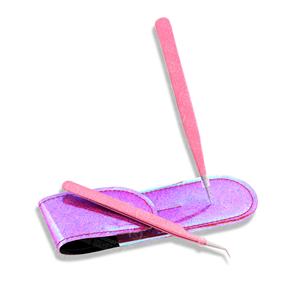 Herramientas para Extensión de Pestañas, Proveedor de Productos de Belleza de Marca Privada OEM, Juego de Pinzas para Pestañas de Alta Precisión, Empaque de Bolsa de Cuero de Lujo - Product Image 1