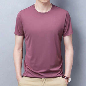 เสื้อยืดริงเกอร์สำหรับผู้ชายลำลองแห้งเร็วฤดูร้อนแขนสั้นเสื้อทึบคุณภาพดีเสื้อชาย - Product Image 4