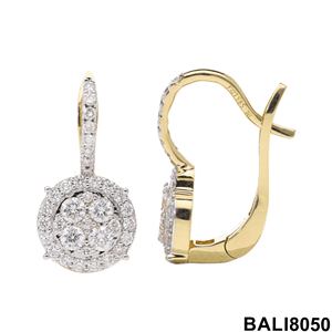 Recién llegado, pendientes de aro de oro amarillo 14 quilates con sólido de diamantes naturales, regalo de joyería para mujer de venta Popular - Product Image 2