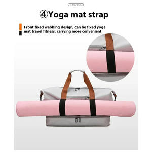 Bolsa de Gimnasio Informal de Gran Capacidad, Bolsa de Viaje Portátil para Cortas Distancias, con Forro de Poliéster Resistente al Agua - Product Image 6