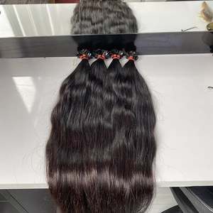 Extensiones de cabello vietnamita de punta plana negra natural, peluca humana virgen, tiendas, uso de salón profesional, suministro de mercado de exportación - Product Image 4