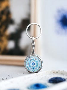 DAFNI BIG PAZAR Fashion Alloy Enamel Gold Carabiner Keychain with Unique Enamelled Tips and 3D Shape Embossing Printing - Product Image 5