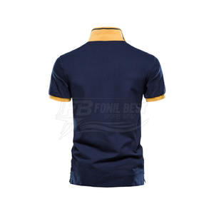 Polos pour hommes de qualité supérieure, polos à contraste de couleur personnalisés, fabriqués avec les meilleurs matériaux en gros - Product Image 2