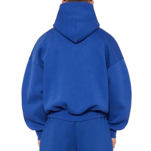 Alta calidad gota hombro para hombre en blanco sin cuerda polar peso pesado 100% algodón 360 GSM personalizado unisex sudaderas con capucha de gran tamaño - Product Image 2