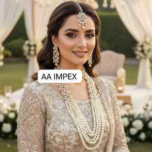 100% conjuntos de joyería de moda de boda y compromiso de circón de alta calidad chapado en oro de 18 quilates pendientes de collar de estilo modesto para mujer - Product Image 4