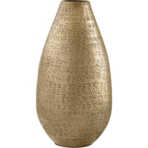 Jarrón de Metal chapado en oro con diseño texturizado, decoración de Metal atemporal, florero personalizable, jarrón elegante personalizado para el hogar y la Oficina - Product Image 1