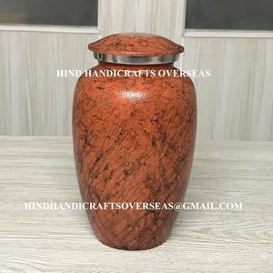 High Quality Red Premium Aluminum & Brass Cremation <b>Urns</b> American Style <b>Urn</b> <b>for</b> Human <b>Ashes</b> Storage From India <b>for</b> Funerals - Product Image 5