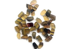 AAA Grade 10-Piece Fluorite Gemstone Set 18-20 MM Raw Size Untreated Multi-Color Loose Rough Stone Natural Fluorite Gemstones - Product Image 2