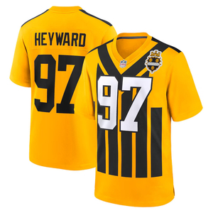 2025 Men's Pittsburgh Jersey <b>Gold</b> Alternate 1933 Throwback American Football <b>Shirts</b> Stitched Embroidered Youth Uniforms Wear - Product Image 6