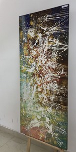 การตกแต่งศิลปะติดผนังภาพวาดแอบสแตรกที่ทันสมัยสีสันสดใสสำหรับการตกแต่งห้องนั่งเล่นภาพวาด OEM/ODM - Product Image 3