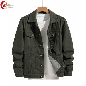 Vente en gros Logo personnalisé Veste en jean pour hommes en coton Veste d'hiver en jean respirante pour hommes pour l'extérieur - Product Image 1