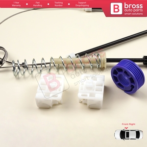 Juego de Reparación de Elevalunas Eléctrico BWR649, Puerta Derecha para A3 MK2 8P1 8PA 2003-2012, 2/3 Puertas, Coupé HB 8P3837462 - Product Image 6