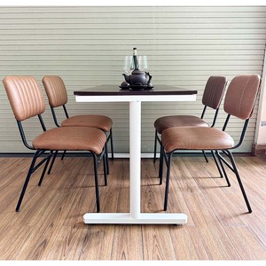 Juego de Comedor Rectangular Contemporáneo CBCF243, Mesa de Tela Resistente y 4 Sillas para Restaurantes y Cafeterías - Product Image 4