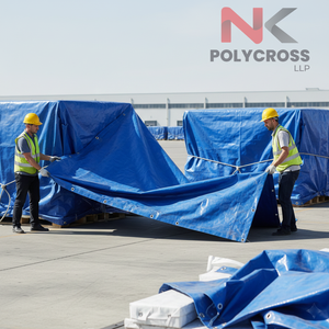 Bâche extérieure multi-usages en polyéthylène durable et résistante aux intempéries pour le camping, destinée aux exportations en Inde - Product Image 5